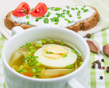 как варить суп из яиц